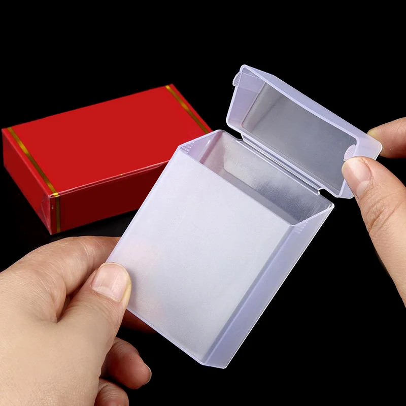 1 Pcs Plastic Cigarette Case Transparent PP Cigarette Cover Moisture Resistant Flip Lid Storage Box Storage Box