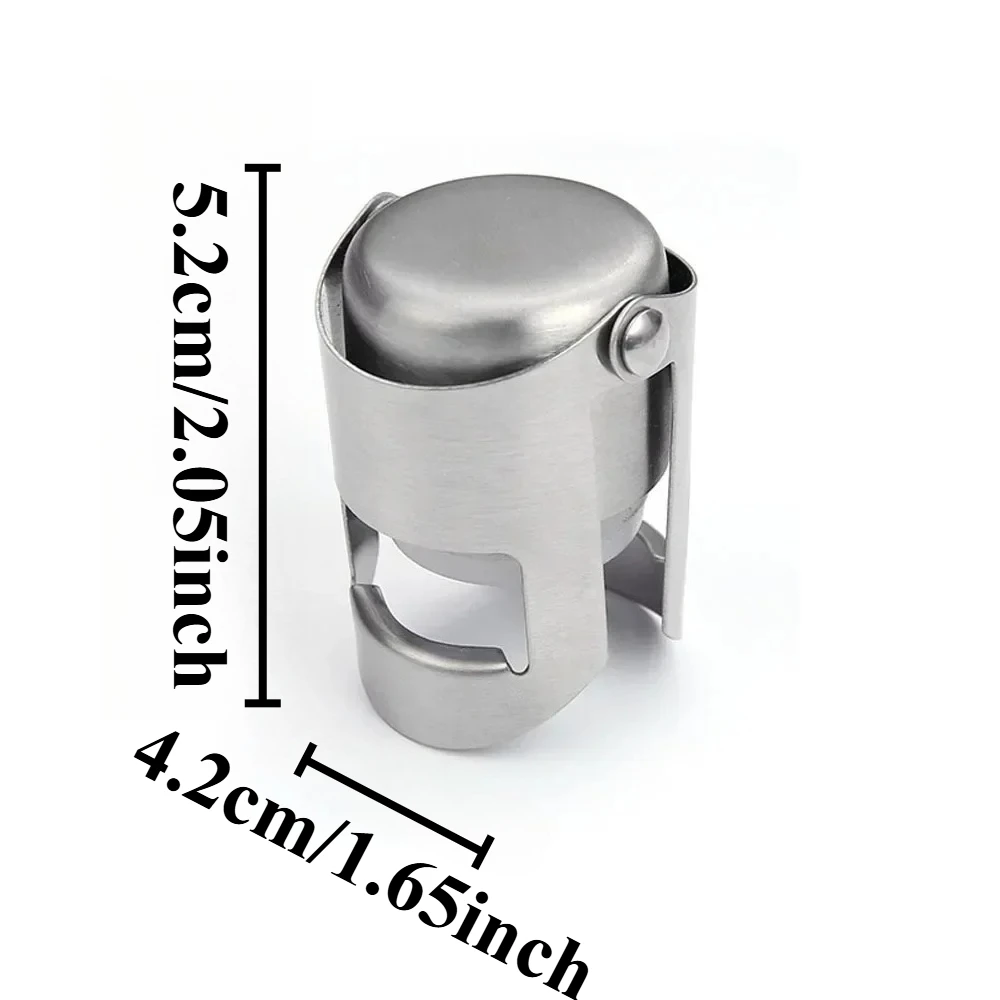 1PC Wine Bottle Stopper Beer Cork Plug Stainless Steel Champagne Sparkling Stopper Bar Tools Sealing Bottle Cap