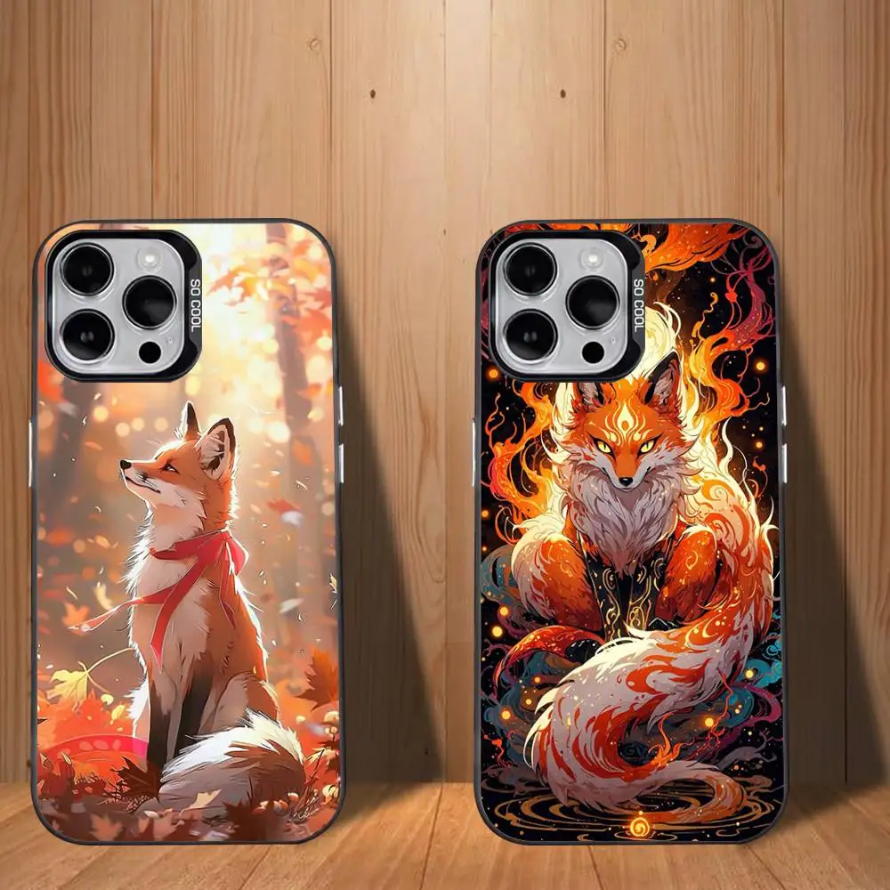 

Cute A-Animal F-Fox Phone Case For iPhone 17,16,15,14,13,12,11,Mini,Pro,SE,MAX White Matte Shockproof Cover