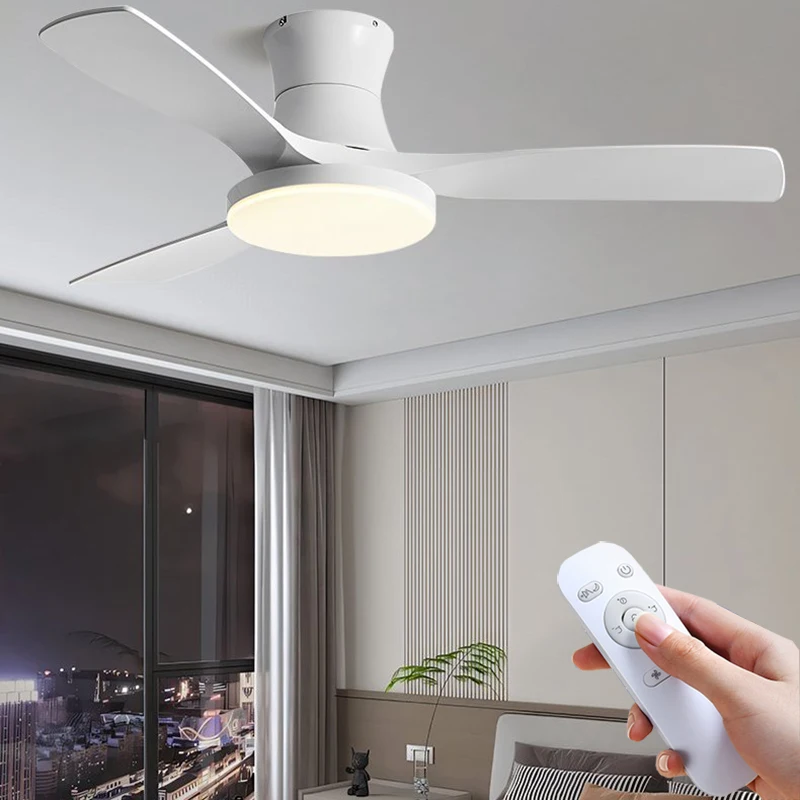 Modern LED Lamp With DC Motor Ceiling Fan Lamp Large Air Volume Remote Control Suitable for Kitchen Bedroom And Dining Room
