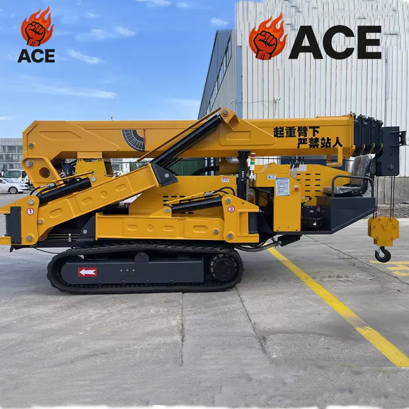 CE EPA EURO5 تخصيص 3 طن 5 طن رافعة العنكبوت كامل الهيدروليكية تلسكوبي بوم زاحف صغير رافعة متنقلة 8ton رافعة زاحفة صغيرة #3