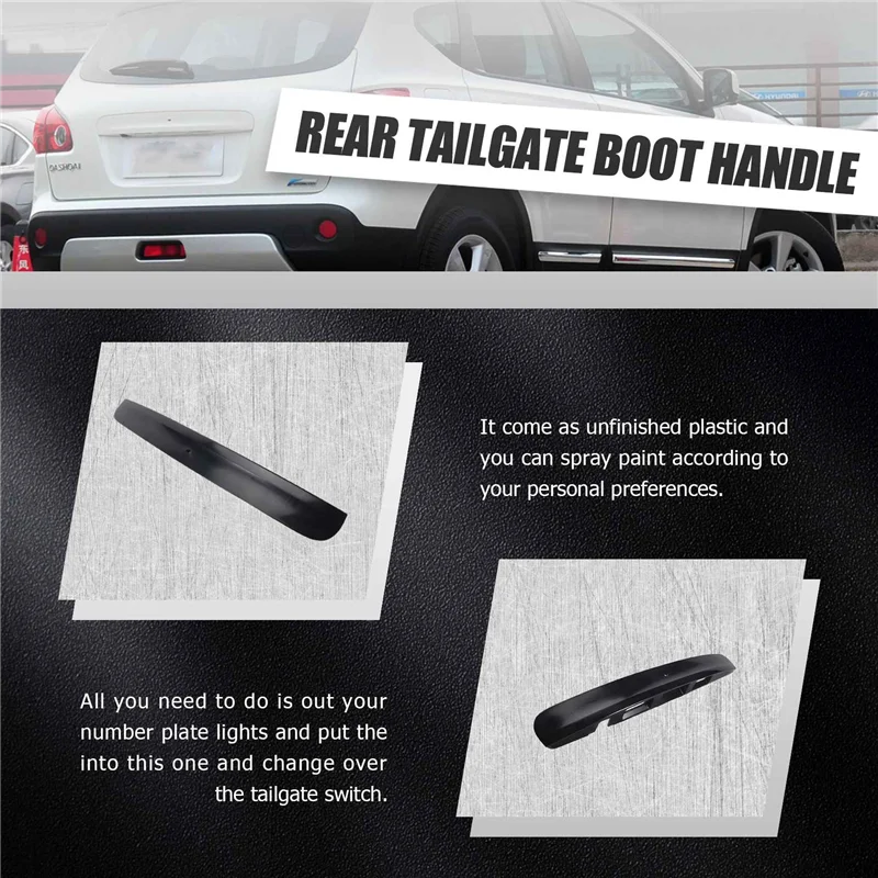 A45F-Maniglia del bagagliaio del portellone posteriore con coperchio della porta del bagagliaio della fotocamera chiave per Nissan Qashqai J10 JJ10 2007-2014 90812JD20H