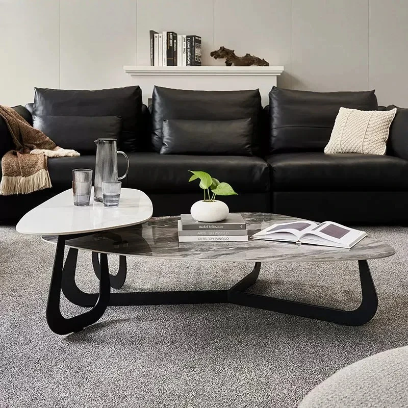 Slate minimalist special-shaped coffee table light luxury modern simple living room home