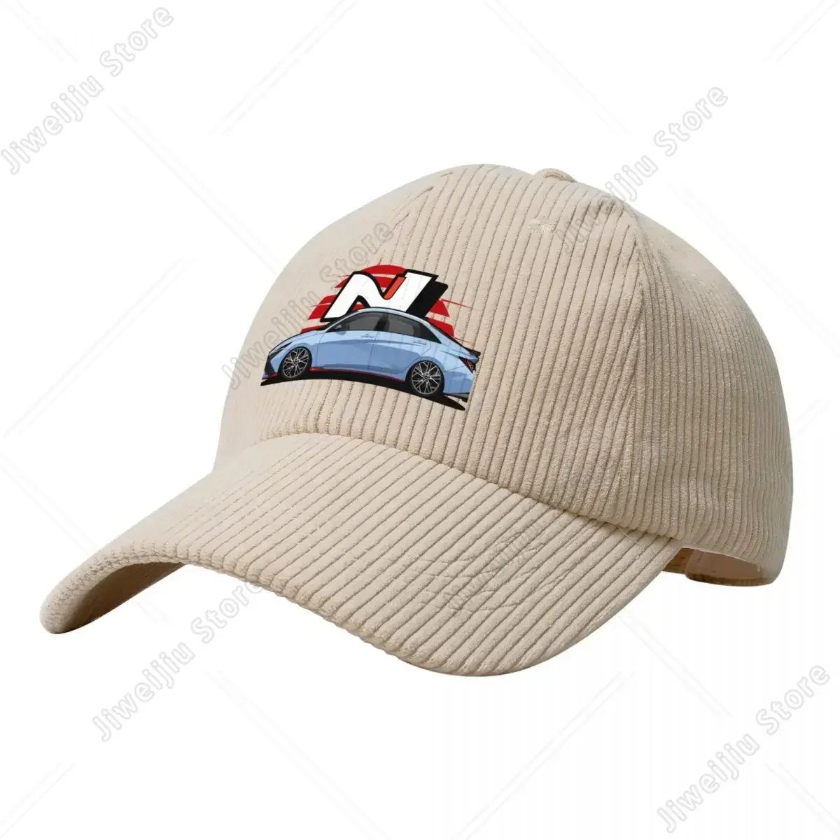 i30N Sedan/Elantra N Side View Corduroy Baseball Cap fashionable Anime Hat Cosplay western Hat Hats Woman Men's