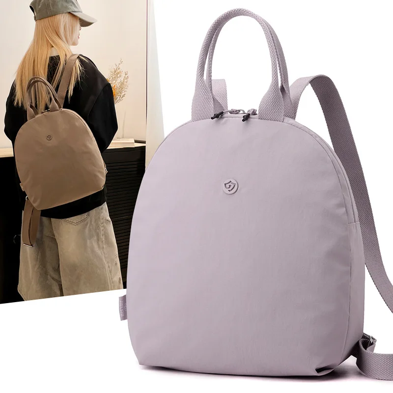 

Multifunctional Handbag Women's Lightweight Water-repellent Nylon Cloth Bag Summer New Double Zipper Backpack Small Backpack