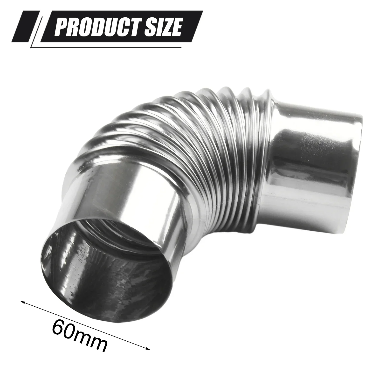 50-100mm Stainless Steel 90 Degree Elbow Chimney Liner Bend 90° Multi-Flue Stove Pipe For Outdoor Camping Wooden Stoves Chimney