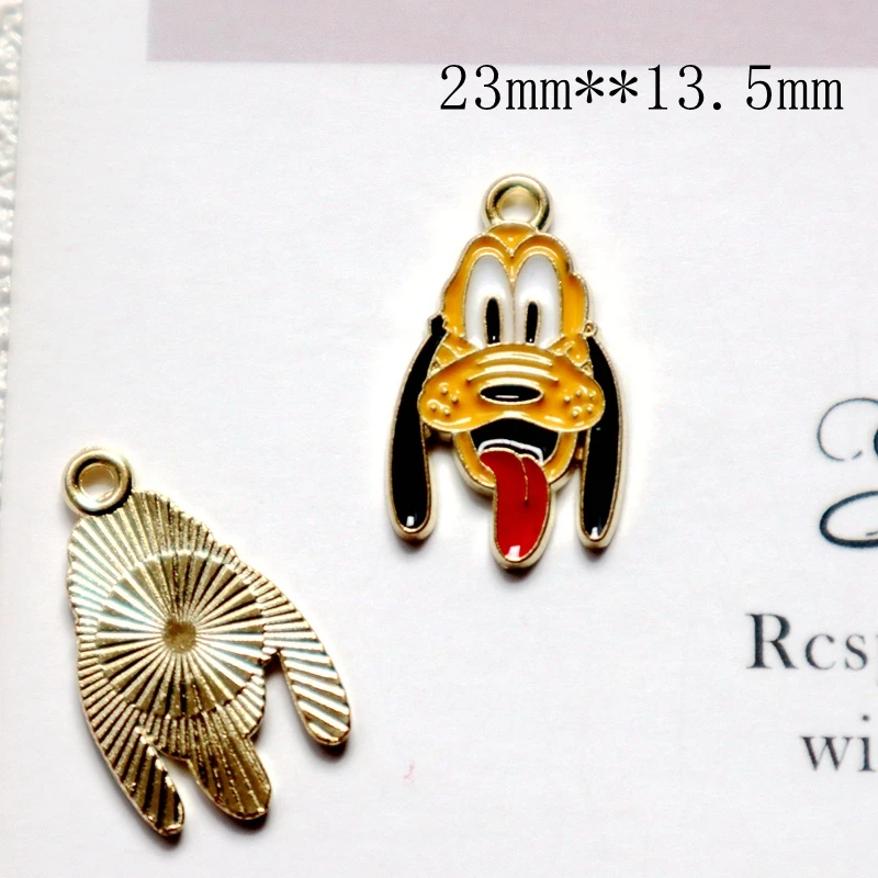 10pcs Cartoon Animal Avatar lega smalto ciondolo moda Kawaii Vivid Charms collana fai da te bracciale orecchini portachiavi accessori