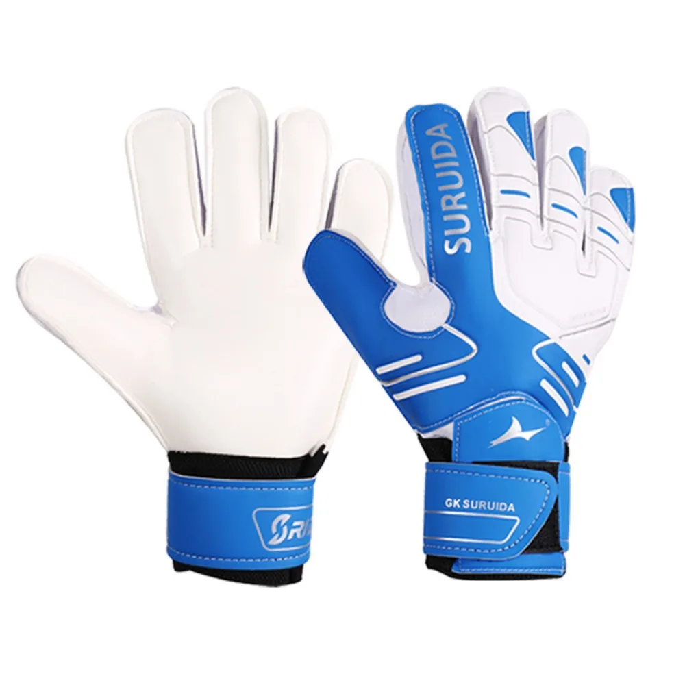 1 Pair Size 5-10 Goalkeeper Gloves Thickened Anti Slip Kids Football Goalie Gloves Professional Wear Resistant