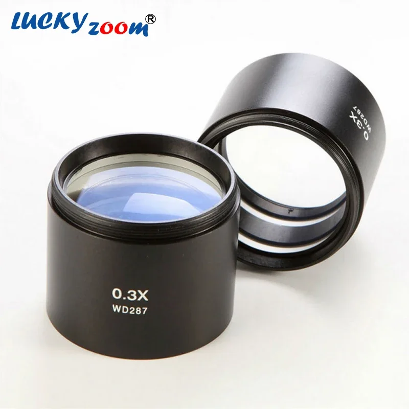 Objective Lens Microscope 0.3X 0.5X 0.7X 1X 1.5X 2.0X Barlow Lens Stereo Microscope Objective Len Microscopio Accessories