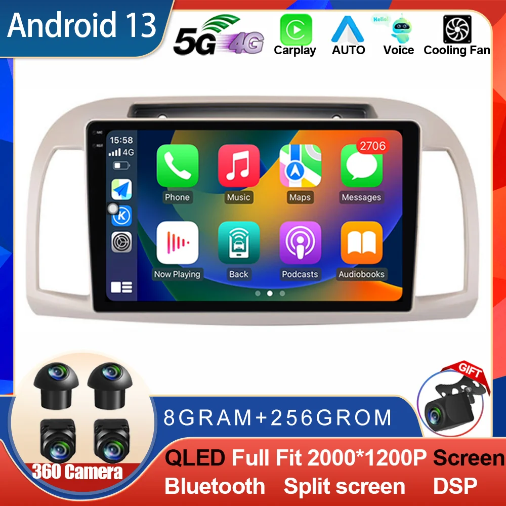 

Android 13 For Nissan March 3 K12 2002 - 2010 Car Radio Multimedia Video Player Carplay AUTO WIFI DSP QLED GPS 2din 2 Din