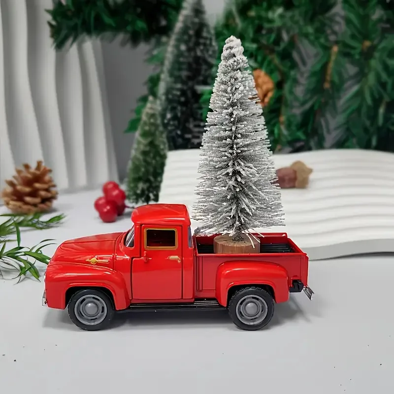 

Christmas Truck with Christmas Tree Statue Resin Festival Decorations for Home Bedroom Living Room Christmas Atmosphere Decor