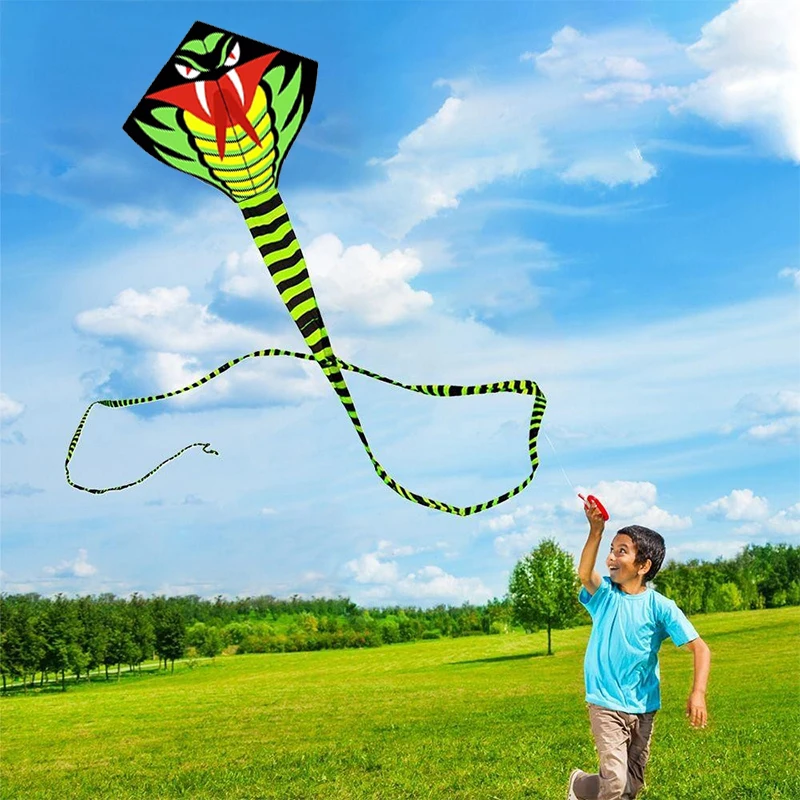 2025 New Year Of The Snake Green Snake Kite Breeze Easy To Fly Children Cartoon Handheld Adult Large Kite