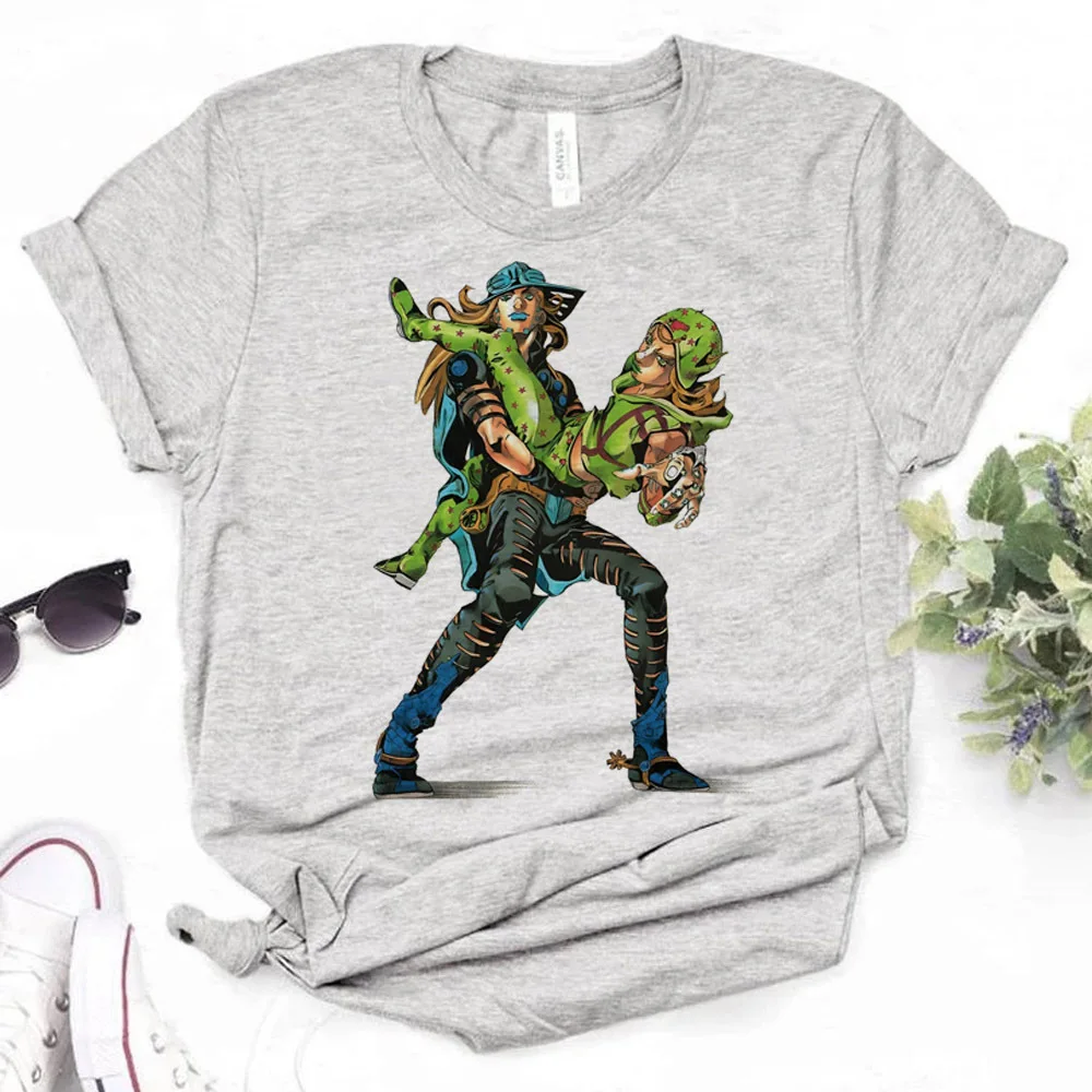 Steel Ball Run t shirt femme 2000s emo y2k anime summer t-shirt dollette clearance sales Retro