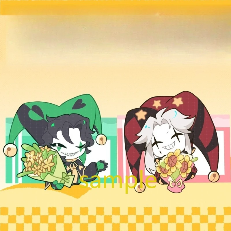 Llavero de anime The Freak Circus ‌ Arlequina ‌ Pierrot-Llavero para hombre y mujer, figura Kawaii de dibujos animados, llavero acrílico, colgante, regalo