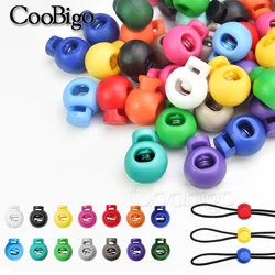 10pcs Spring Cord Lock Stopper Ball Toggle Clip Lanyard Retainer Stop Cordon Shoelace Drawstring Sportswear Rope Clamp Plastic