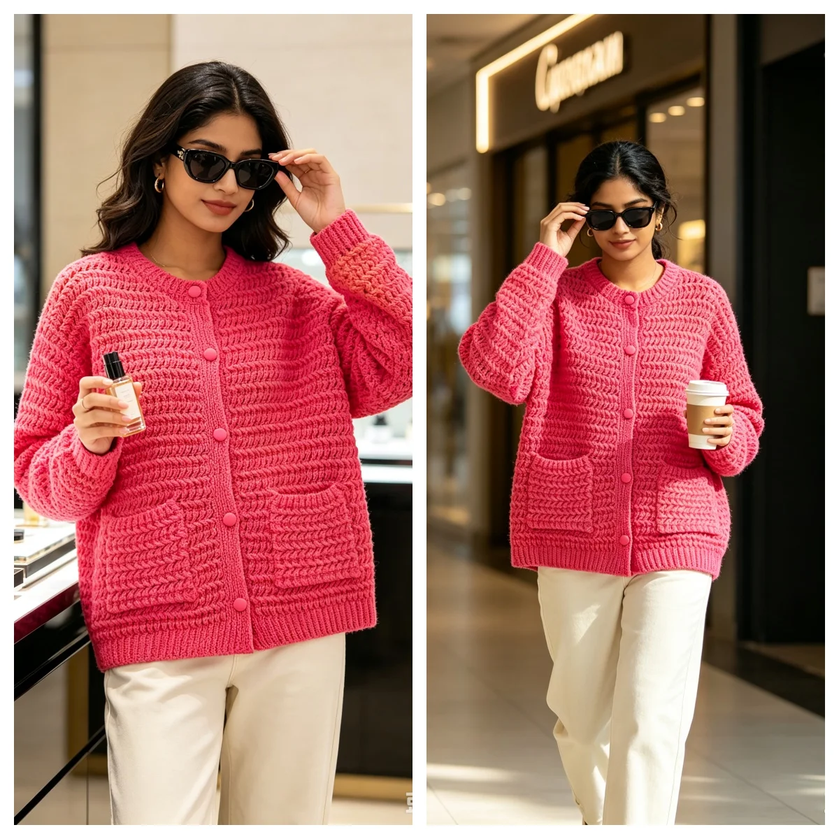 Women's Cardigan Sweater 2026 Autumn New Fashion Minimalist Long Sleeve Single-Breasted with Pocket Detail Knit Sweater Elegant