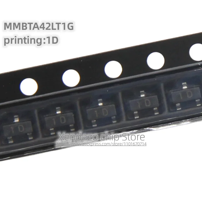 100pcs/lot MMBTA42LT1G MMBTA42 Silk screen printing 1D SOT-23 package Original genuine NPN low power transistor