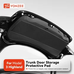 YZ For Tesla Model 3 Highland Leather trunk guard plate anti-collision rear cover door modified tailgate protective pad