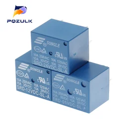 10PCS Relays SRD-05VDC-SL-A SRD-12VDC-SL-A SRD-24VDC-SL-A SRD-48VDC-SL-A 5V 6V 9V 12V 24V 48V 10A 250VAC 4PIN T73