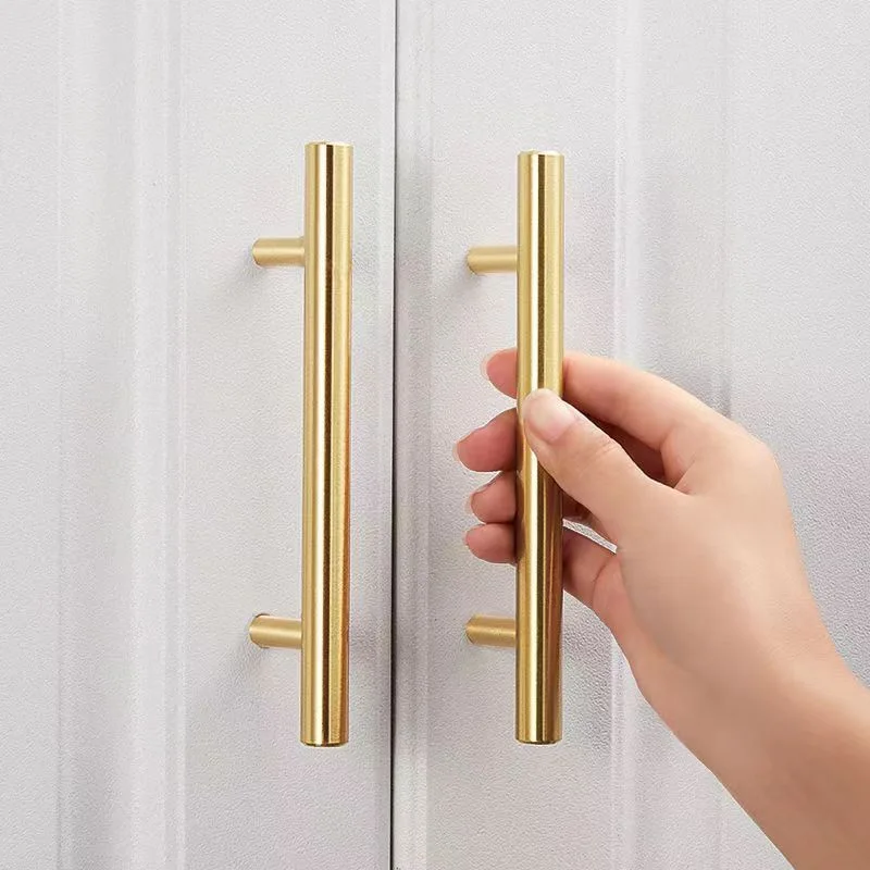 European luxury embossed gold black silver 96/128/160/192mm long handle American retro antique drawer T-handle cabinet handle
