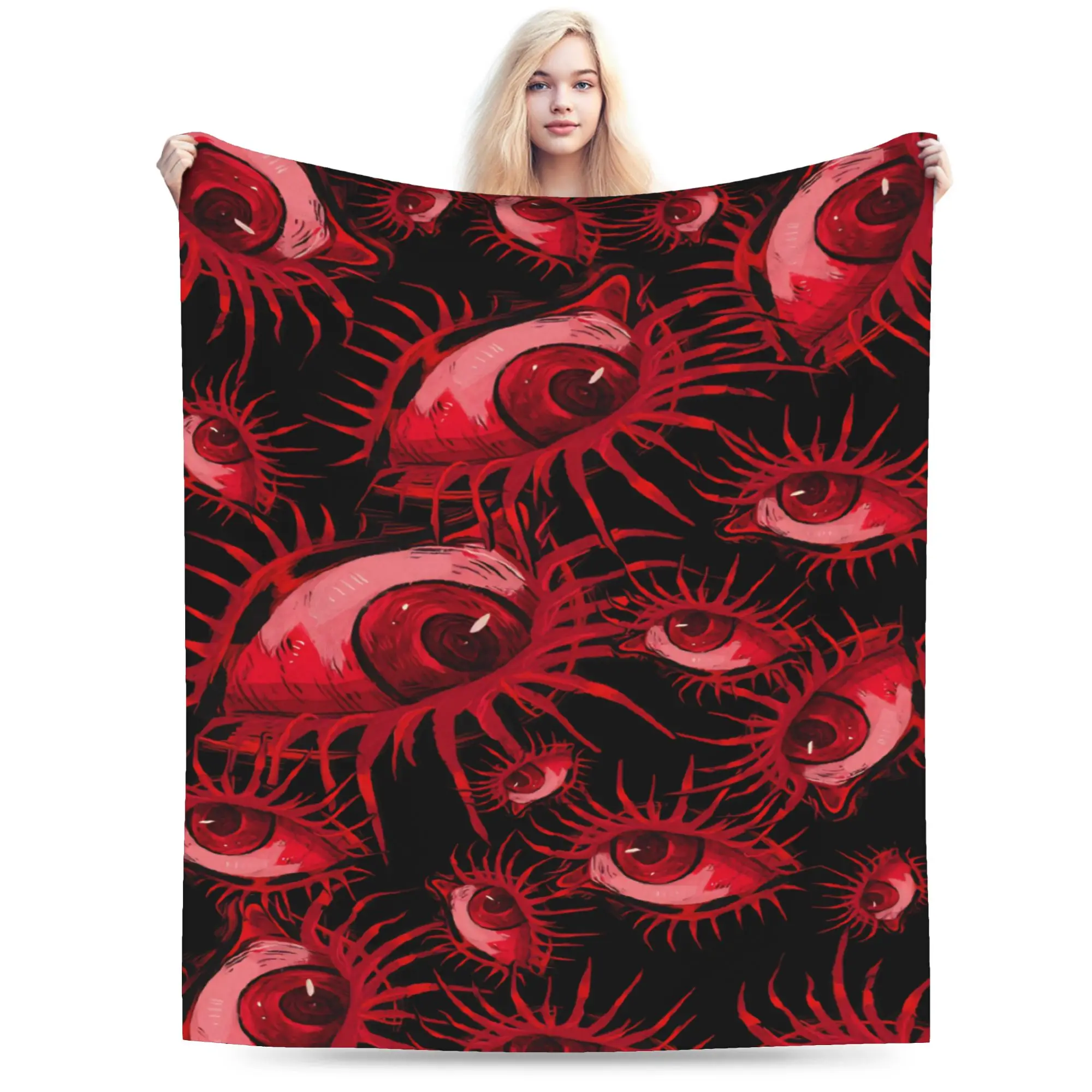 Bloody Eyeball Blanket Multiple Sizes Super Soft Cozy  Throw Blankets for Couch Sofa and Bed