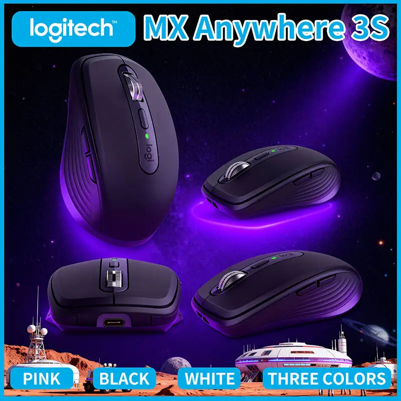 

Logitech MX Anywhere 3S for Multi-Taskers, Flow Between Multiple Computers, Silent Clicks, Adjustable DPI