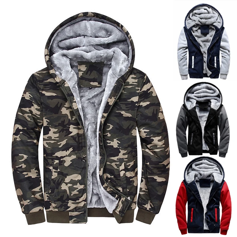 Spring Winter Camouflage Men's Bomber Jacket Hoodies Cardigan Bicycle Male Coat Tracksuit Sweatshirts Street Jacket For Men