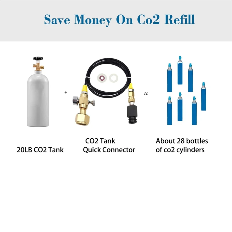 Upgraded CGA320 Co2 Tank Adapter Connects Directly To The Soda Machine, Adapter For TR21-4 Soda Water Machine Durable