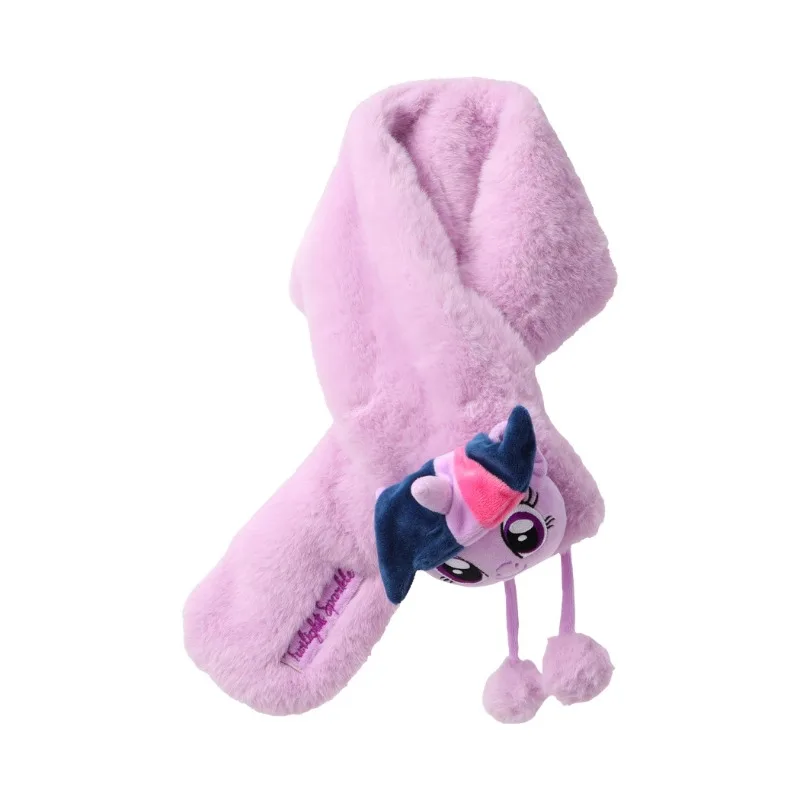 New My Little Pony Scarf Cartoon Pinkie Pie Neck Warmer Thickened and Warm 3D Plush Anime Merchandise Holiday Gift