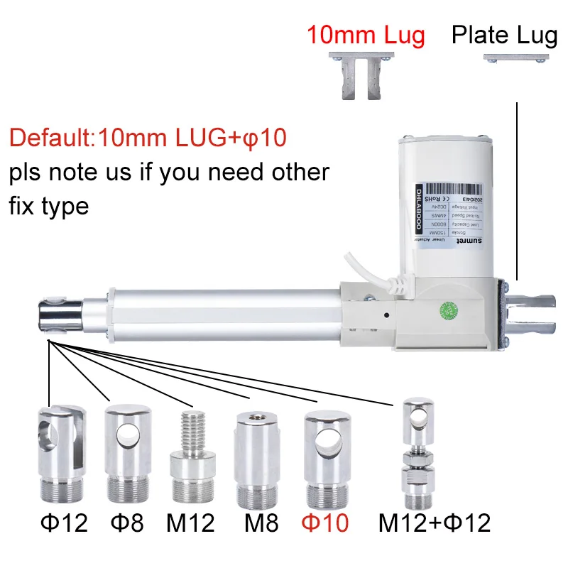 600mm Stroke Electric Linear Actuator Kit Motor Forward Reverse Controller Bracket 433mhz DC12V 24V Fast  Heavy Duty 8000N 800KG