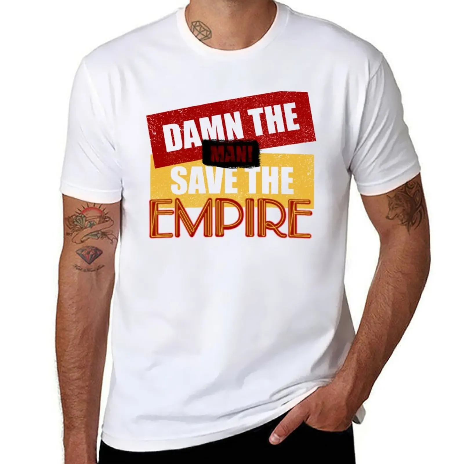 Damn The Man, Save The Empire - Empire Records T-Shirt man t shirts for men cotton tshirt 100% T-Shirt