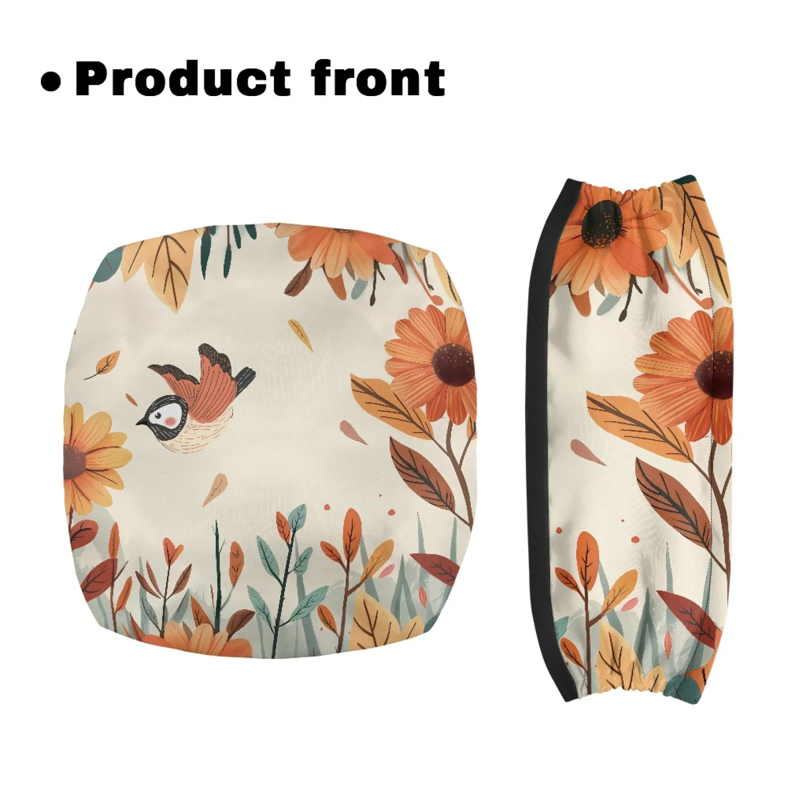 Coloranimal Autumn Sunflower 2 Pieces Set Rollator Walker Seat Covers Drive Walker Accessories for Women Friends Outdoors