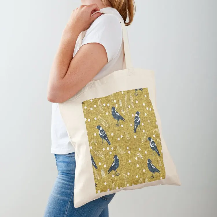 

Magpie Season Tote Bag Big bag women tote bag university large tote cloth woman