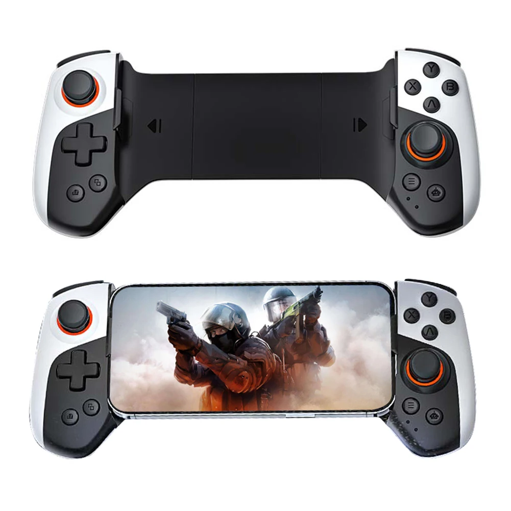 Cell Phone Gamepad Bluetooth-Compatible5.3 Macro Function Phone Game Controller for iPhone 15/14/13/iPad/iOS/Tablet/PC/Switch