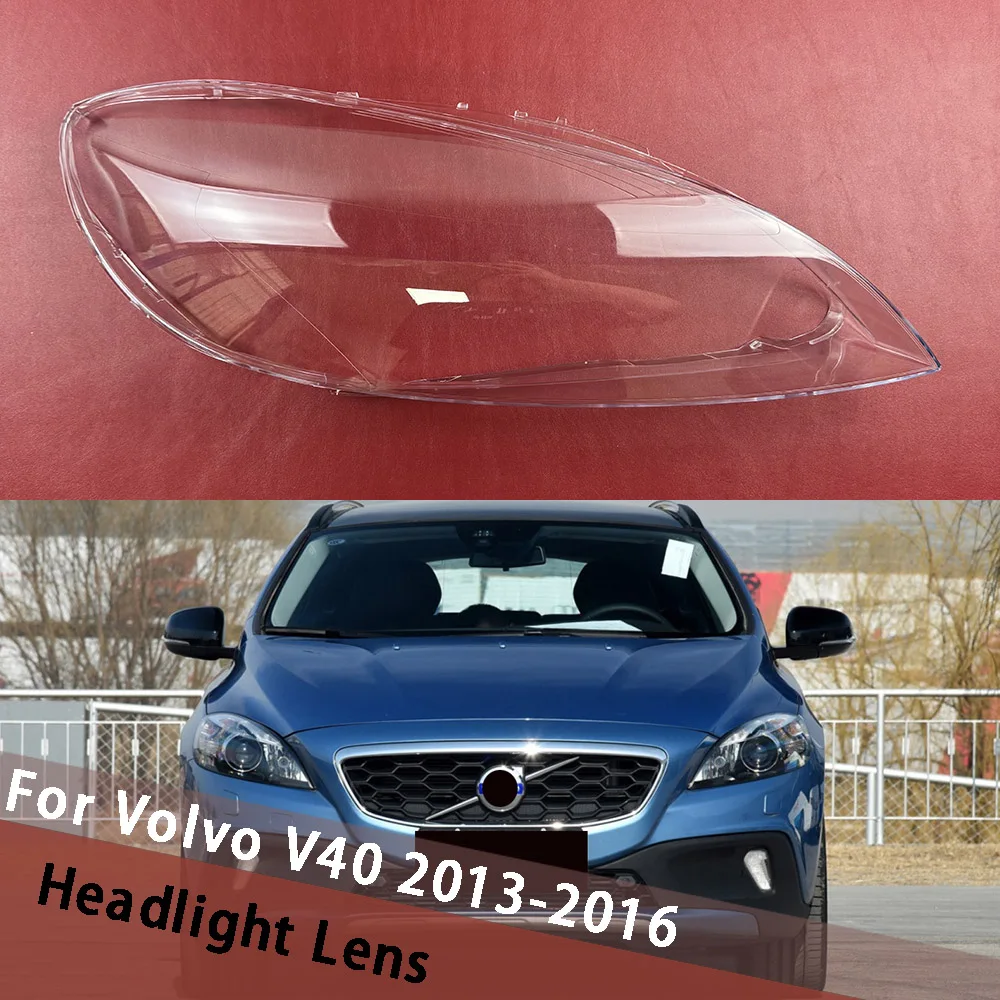 

For Volvo V40 2013-2016 Headlamp Cover Shade Transparent Lampshade Lamp Housing Headlight Shell Plexiglass Replace Original Lens