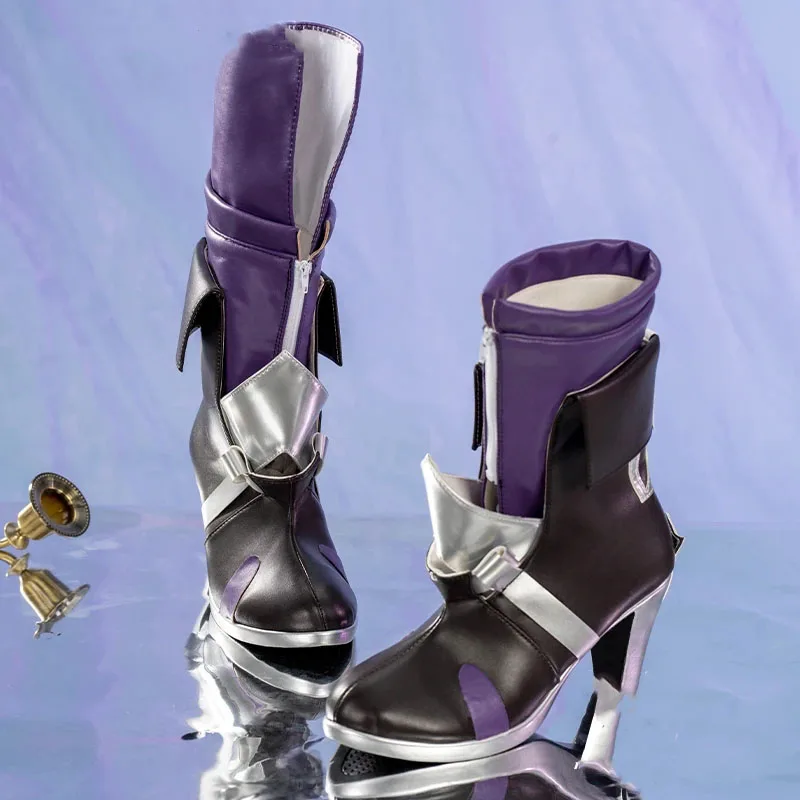 Honkai: Star Rail-zapatos de Cosplay de Anime para mujer, tacones altos de moda, tubo corto, accesorios de juego de rol de fiesta