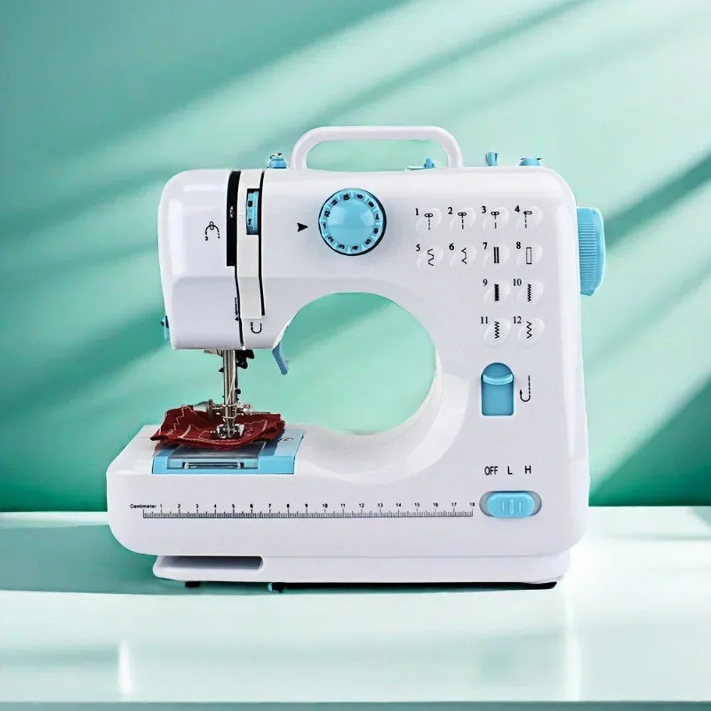 Sewing Machine, 12 Stitches Domestic Sewing Machine, Presser Foot, Overlock Machines, Electric Portable Pedal, Clothes Stitch