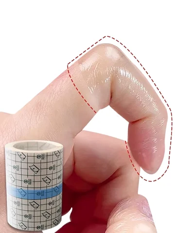 1 Roll Transparent Self-Adhesive Tape Pu Material Bandage Portable Finger Protector Anti-Friction Sticker For Bathing Daily Use