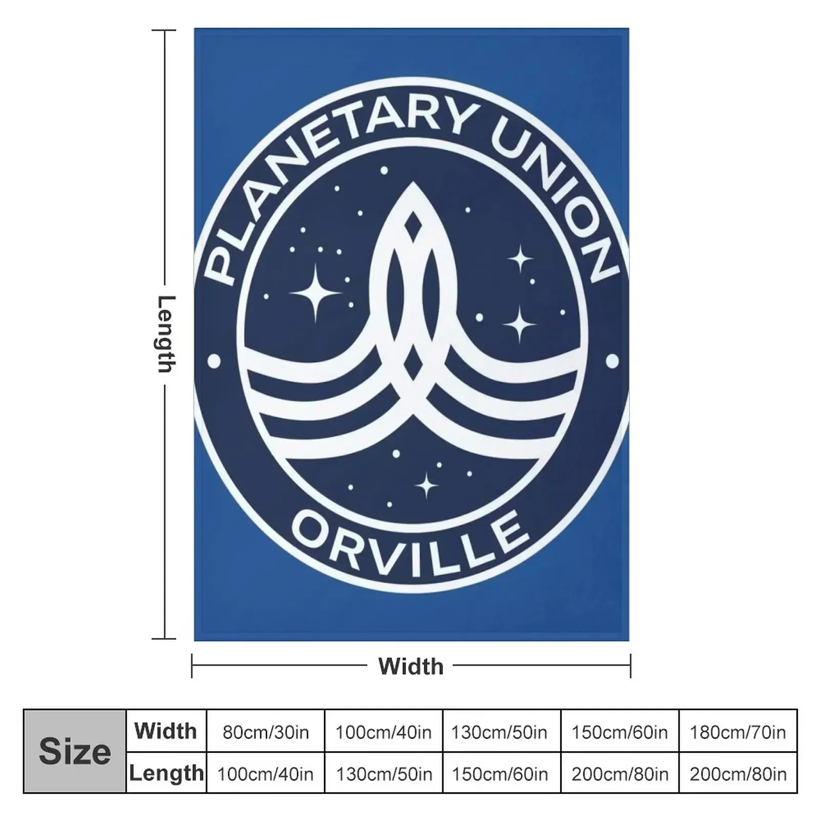 The Orville -Planetary Union Logo Throw Blanket couch cozy soft plush fuzzy picnic outdoor blanket