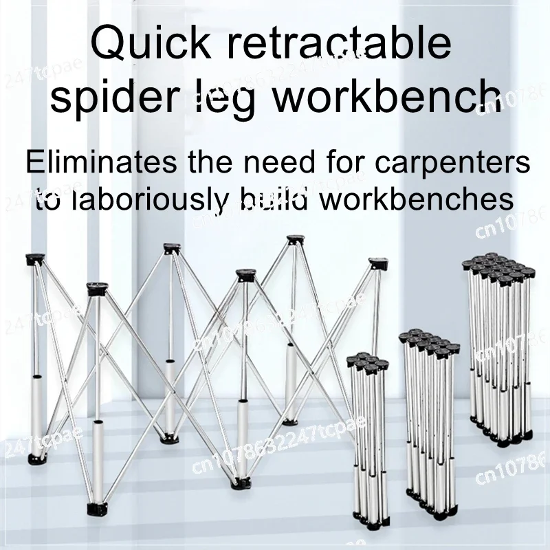 Aluminum alloy multifunctional support foldable and convenient to carry spider leg worktable carpenter telescopic worktable