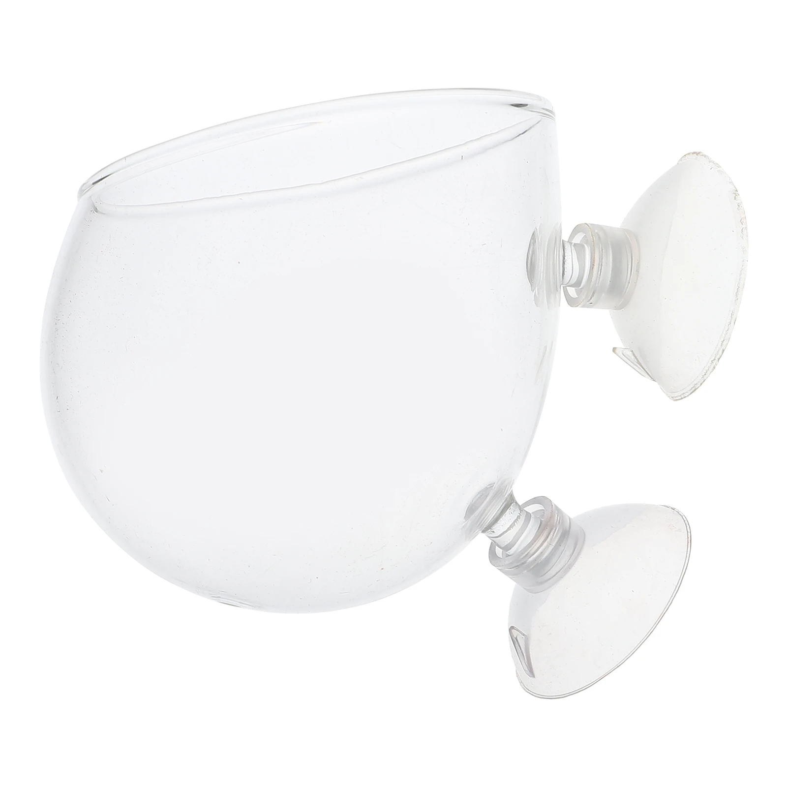 

Reptile Feeder Escape Food Box Suction Cup Durable Glass Feeding Basin for Turtle Gecko Snake Lizard Water Dish Anti Escape Bowl