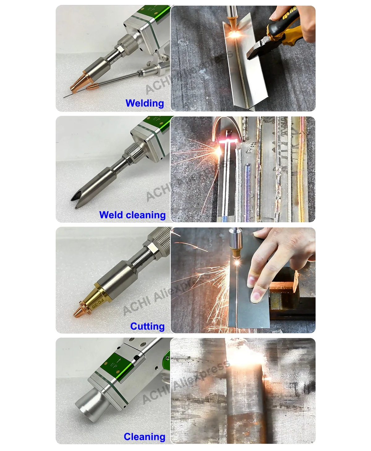 3000W Handheld Laser Welder Raycus 4 in 1 Laser Welding Cleaning Cutting Machine for all Metal with Dual Wire Feeder Machine 2000W 1500W