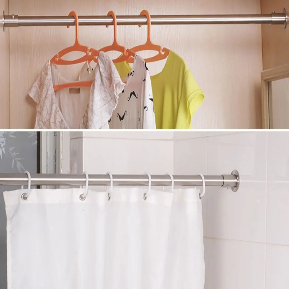 1 unidad de 19mm-32mm de acero inoxidable para colgar ropa, soporte para barra, solapa, brida para ropa, tubo de soporte para colgar en armario