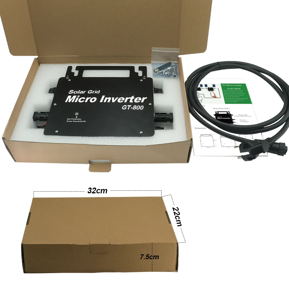 Imagem -06 - Micro Solar Grade Tie Inverter Ip66 à Prova Dágua Eletrodoméstico Conversor de Energia Camping dc 1650v para ac 110v 230v 800w