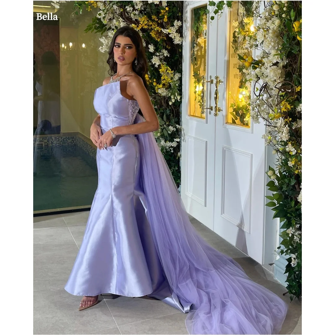 

Bella Customize Red Mermaid Spaghetti Strap robes de soirée Sleeveless Backless Prom Dresses Floor-Length Wedding Dress 2025
