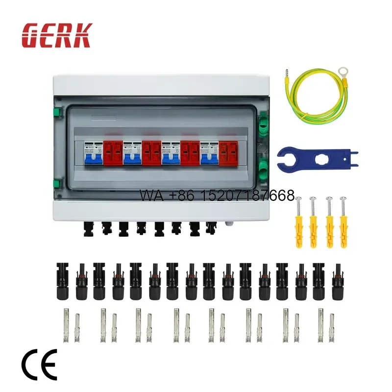 Wmwmnu for HA-18Way 4 in 4 Out Wall Mounted Solar Combiner Box IP65 Waterproof DC500V 600V 1000V 40kA Surge Protection for PV