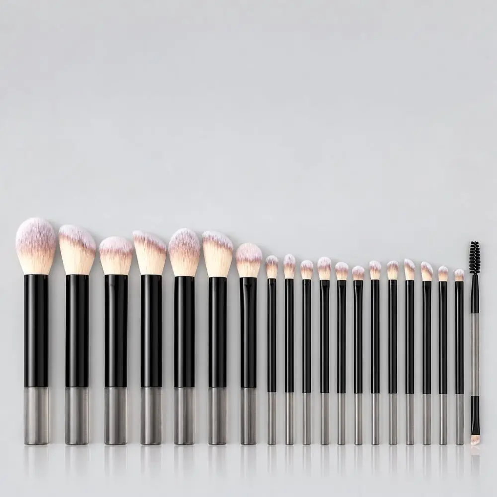 Complete Beauty Brush Collection Synthetic Hair Foundation Powder Blush Contour Eyeshadow Eyebrow Cosmetic Tool Set
