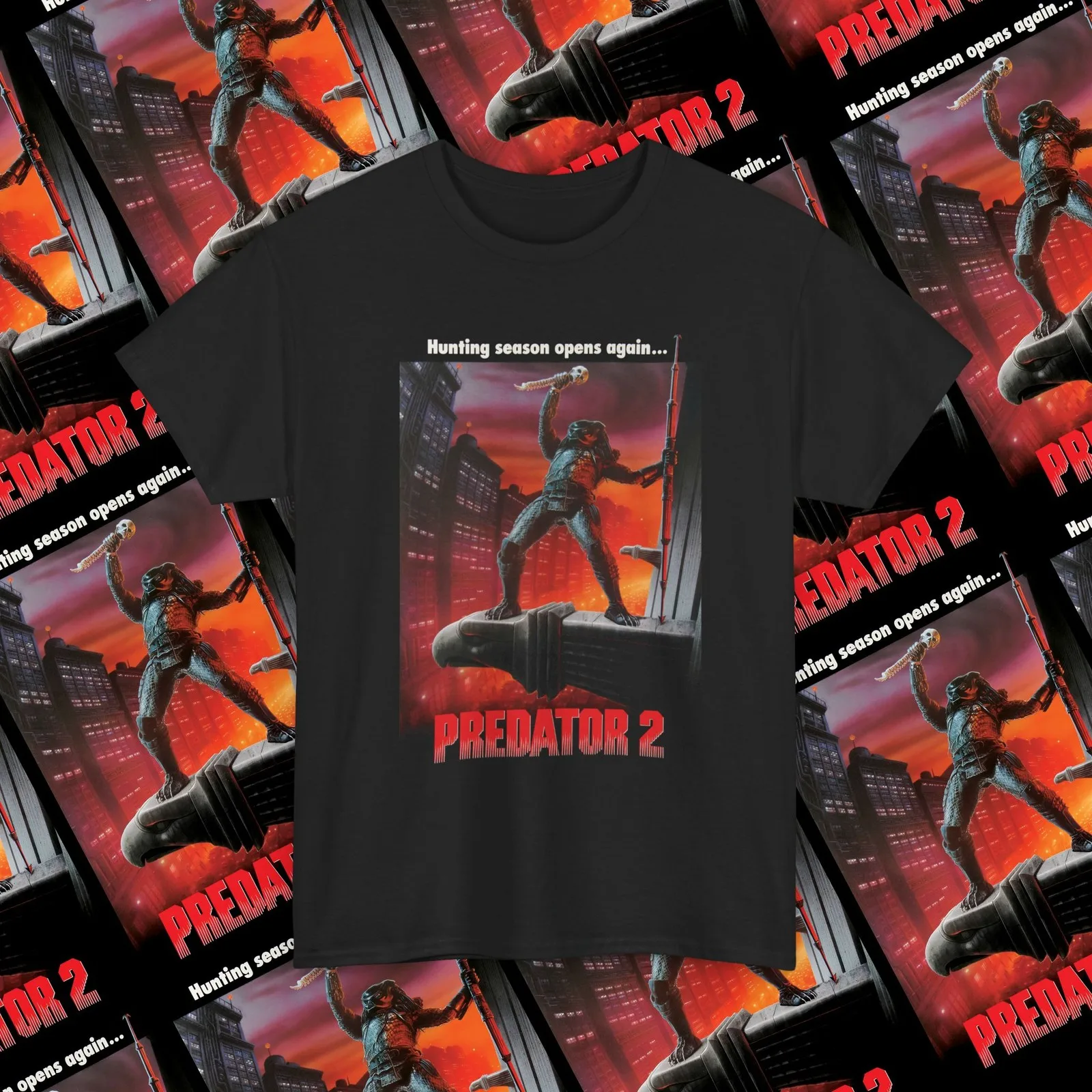 Predator 2 SciFi Action Movie Poster TShirt, SciFi Horror Movie TShirt
