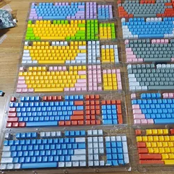 Colorful Keyboard Keycap Replacement Set for DIY Musicians - Durable Plastic, Mixed Colors, Compatible with Mechanical & Gaming