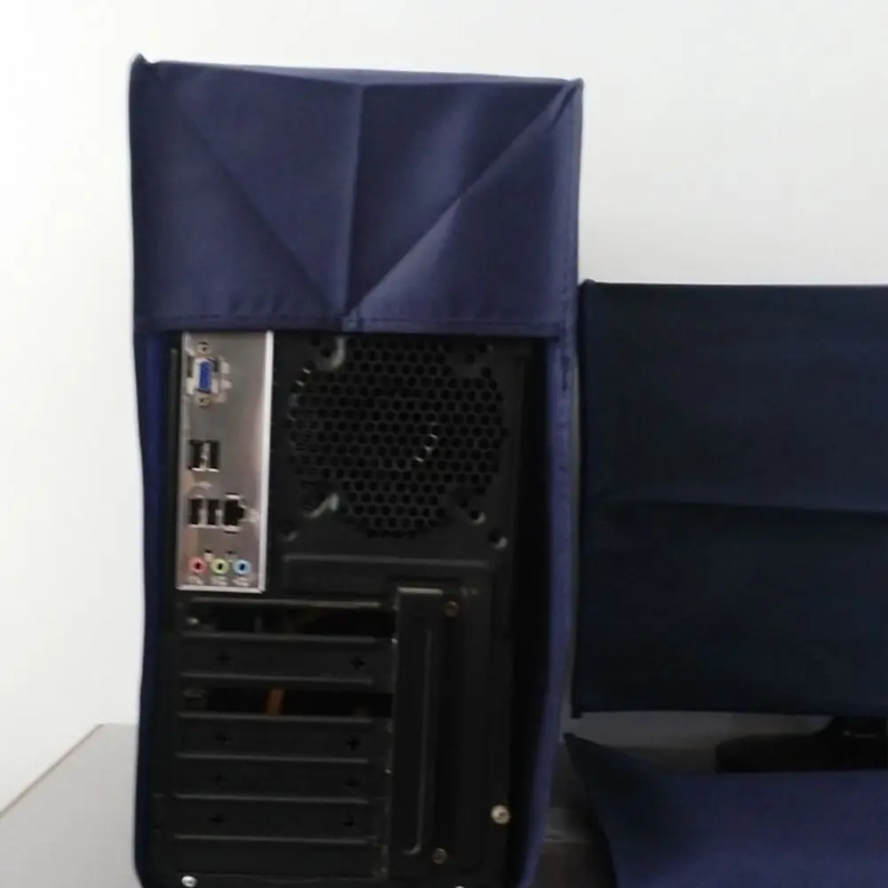 3PCS 19 To 34 Inches Desktop Computer Dust Cover Nonwovens Moisture-proof LCD Screen Cover Breathable Blue